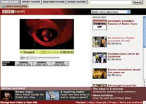 screenshot from the BBC News Player